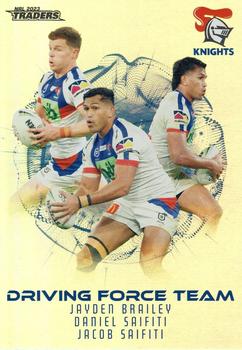 2023 NRL Traders Titanium - Driving Force Team #DFT08 Newcastle Knights Front